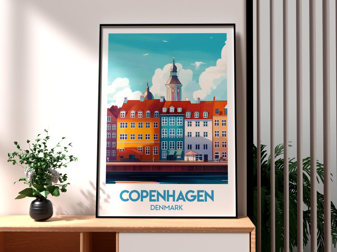 Copenhagen Canal Travel Poster - Image 3