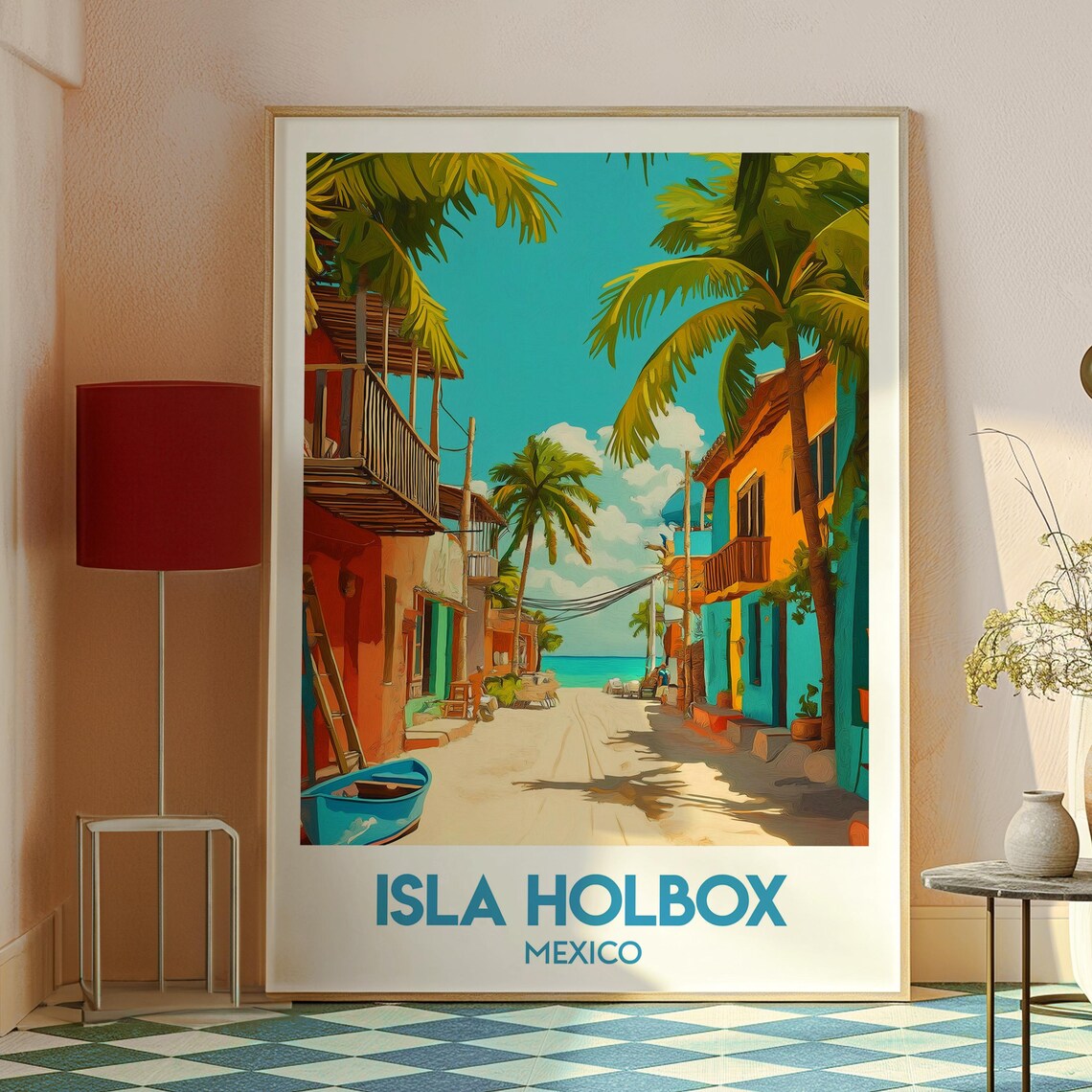 Isla Holbox Mexico Island Travel Poster - Image 2