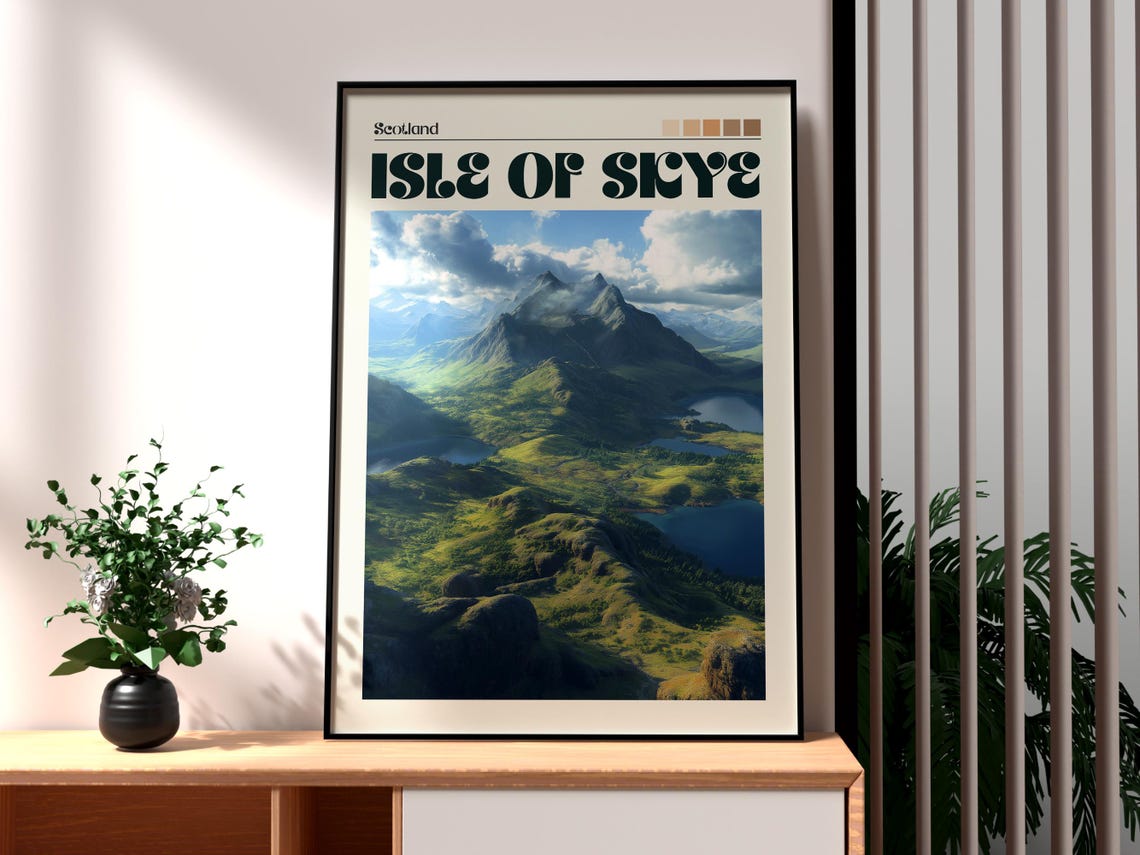 Isle of Skye Scotland Travel Poster Print