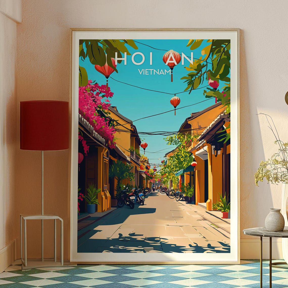 Hoi An Print Vietnam Travel Poster, Lanterns - Image 2