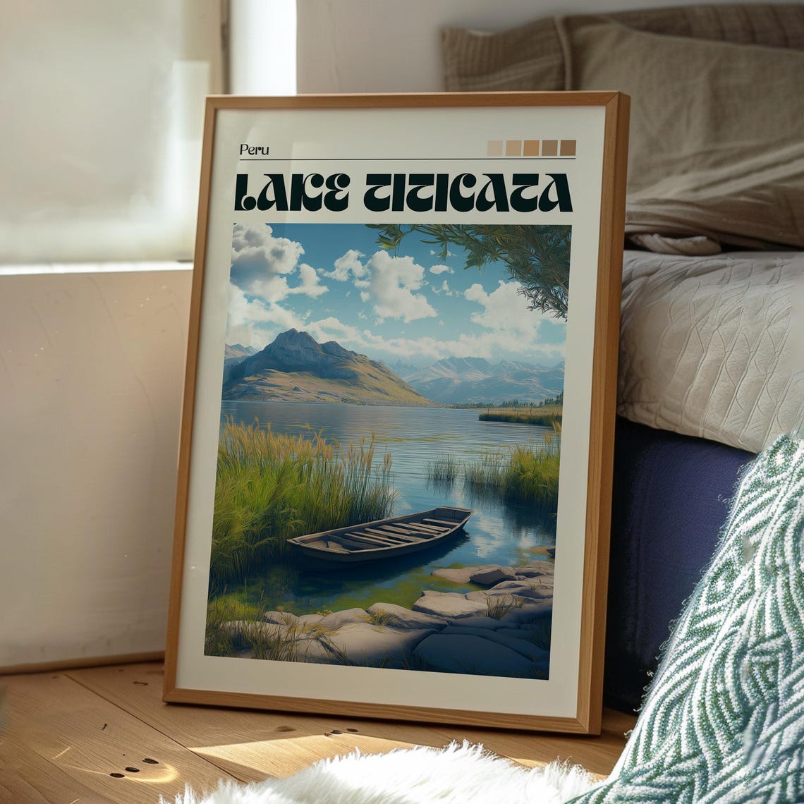 Lake Titicaca Poster Art Peru Travel Print Wall South America - Image 3