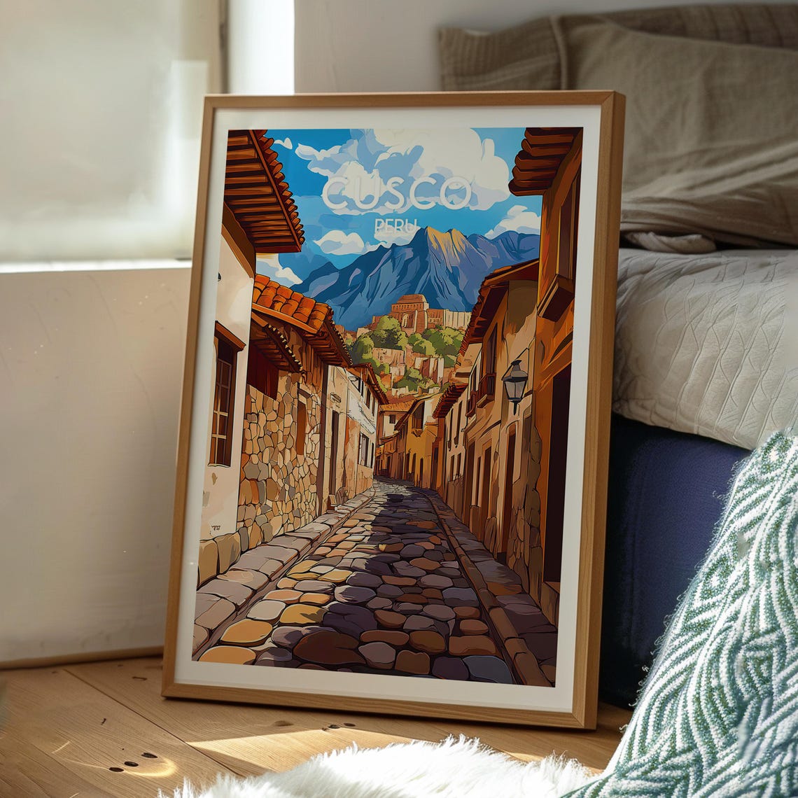 Cusco Poster Art Peru Travel Print Wall Backpacking South America - Image 3