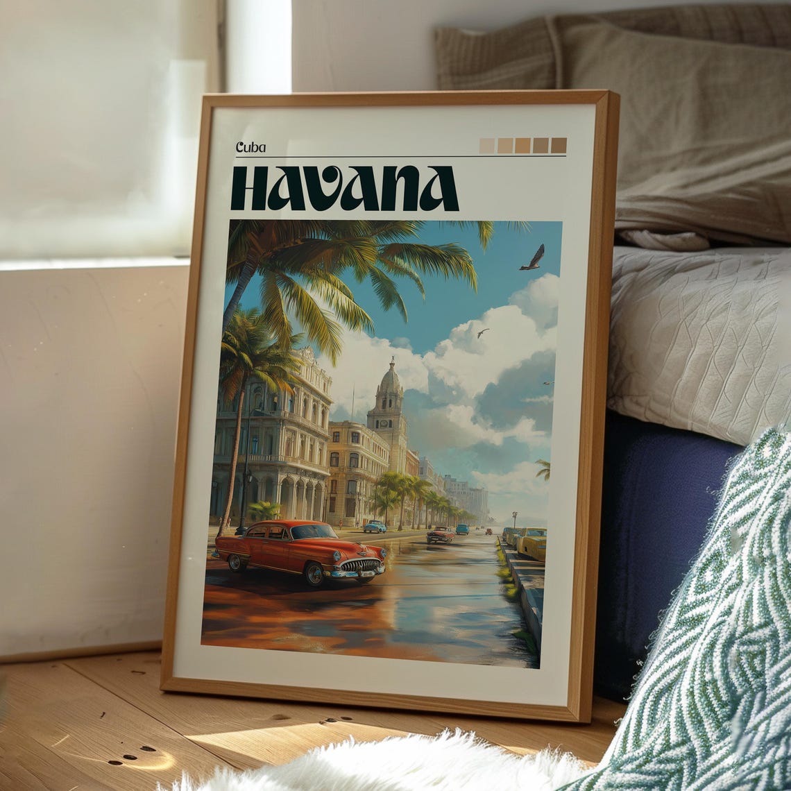 Havana Travel Print Wall Art Poster La Habana Cuban - Image 3