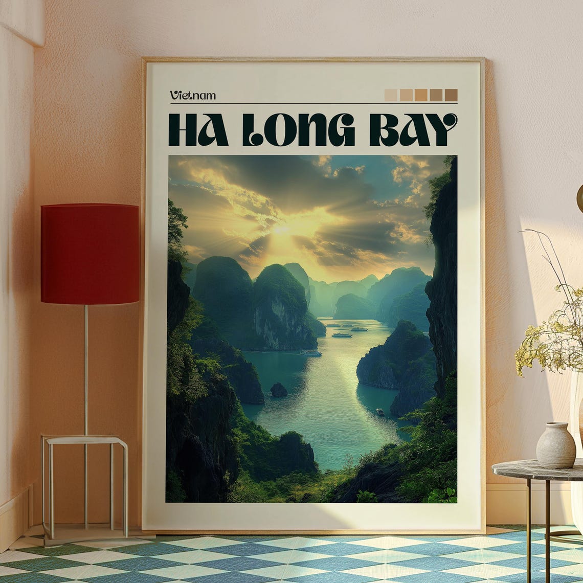 Ha Long Bay Print Vietnam Wall Art Poster Travel Backpacking Se Asia North - Image 2