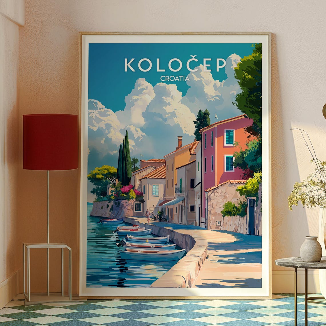 Kolocep Travel Poster, Croatia Wall Art Print - Image 2
