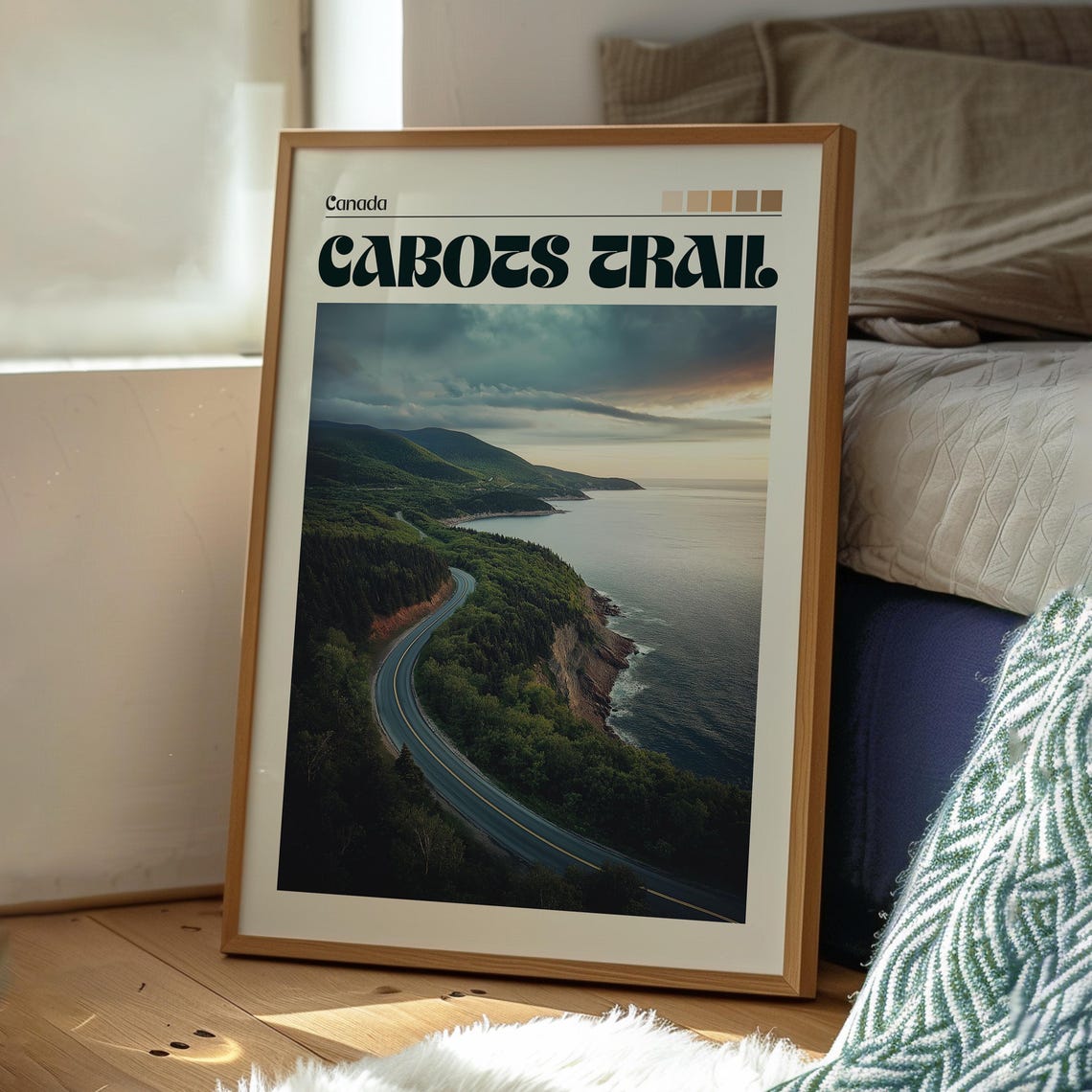 Cabot Trail Canada Winding Coastal Road Ocean Cliffs Vintage Poster - Image 3