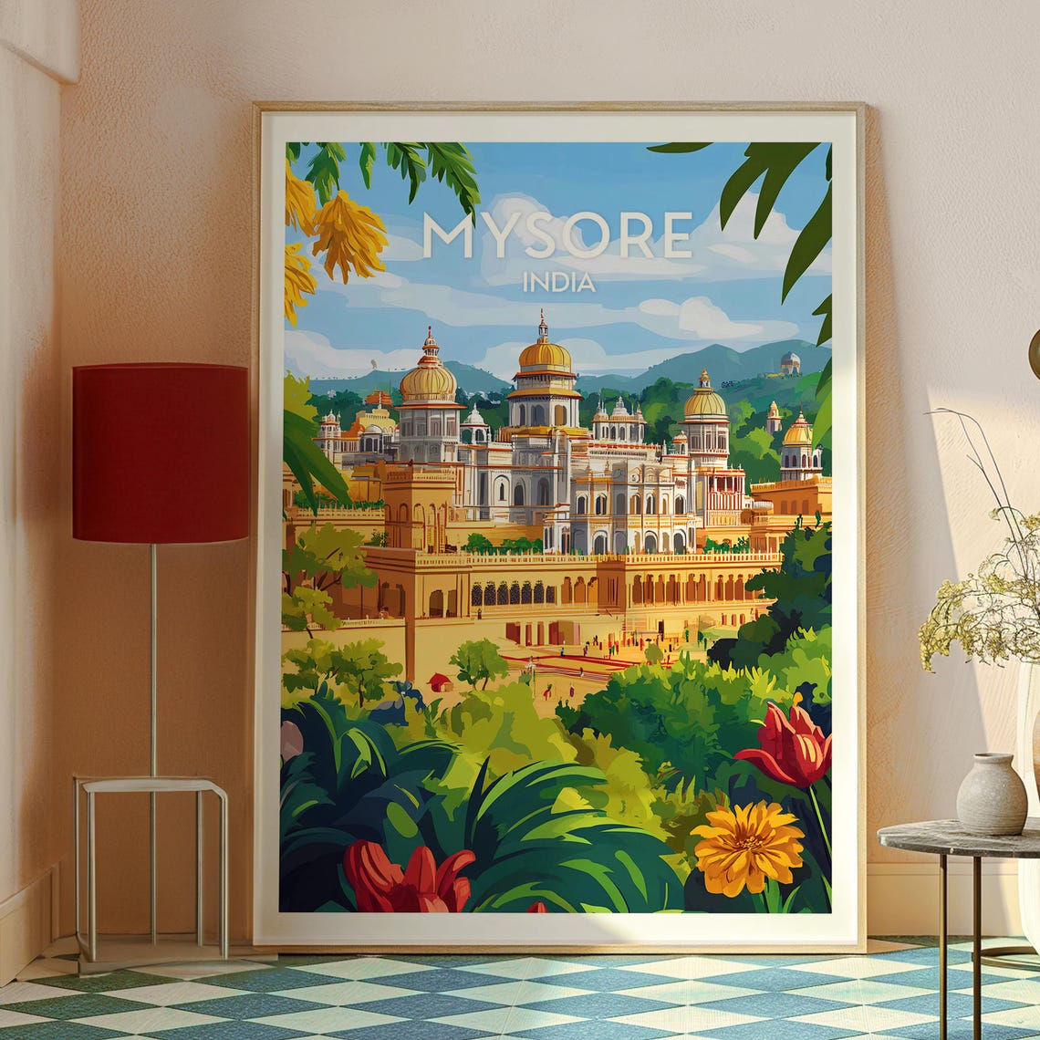 Mysore India Grand Royal Palace Karnataka Heritage Travel Poster - Image 2