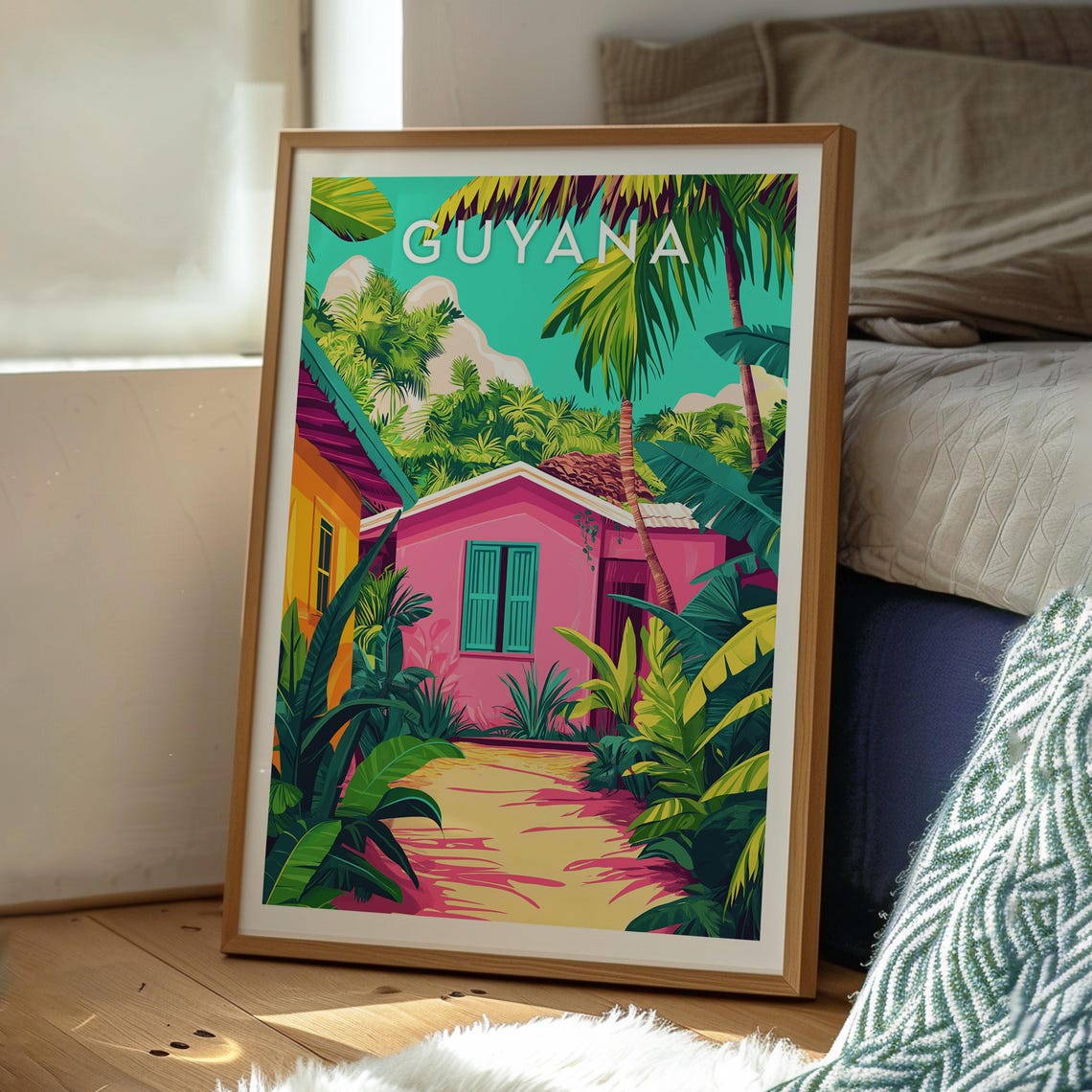 Guyana Poster Art Travel Print Wall Georgetown Backpacking South America - Image 3