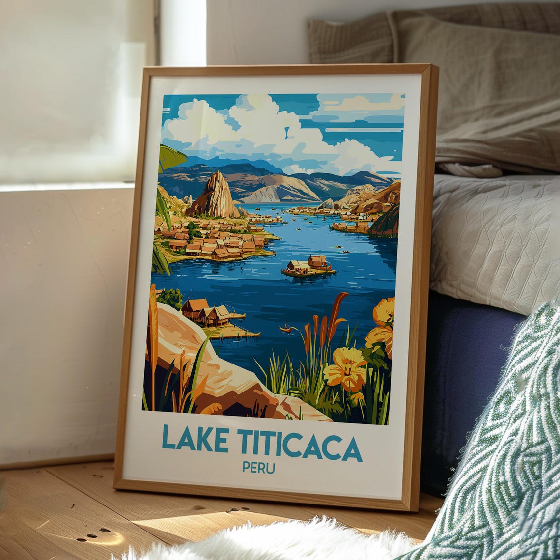 Lake Titicaca Poster Art Peru Travel Print Wall South America - Image 3