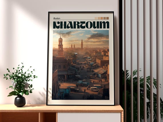 Khartoum Travel Print Sudan Wall Art Poster Africa City