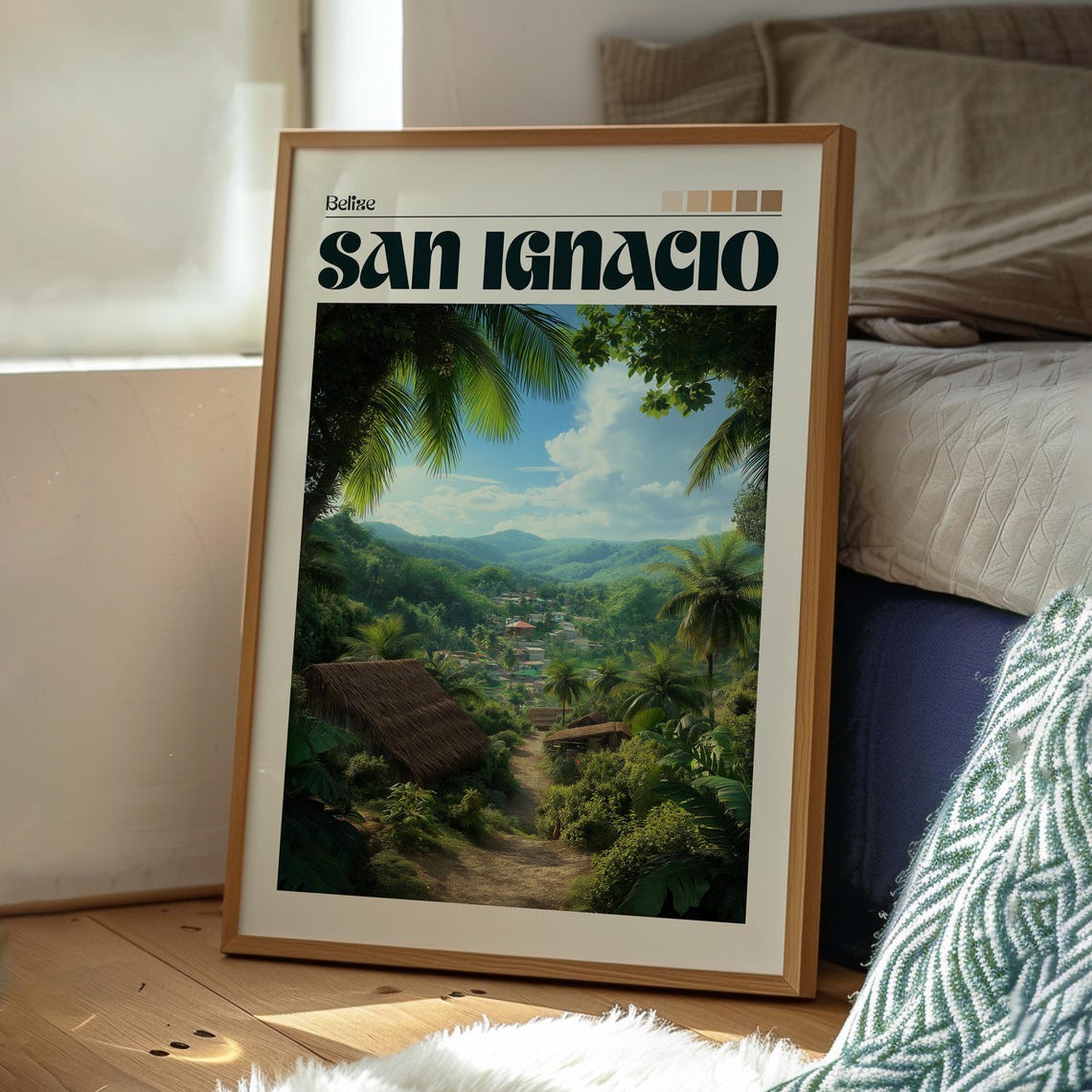 San Ignacio Print Belize Wall Art Coast Travel Central America - Image 3