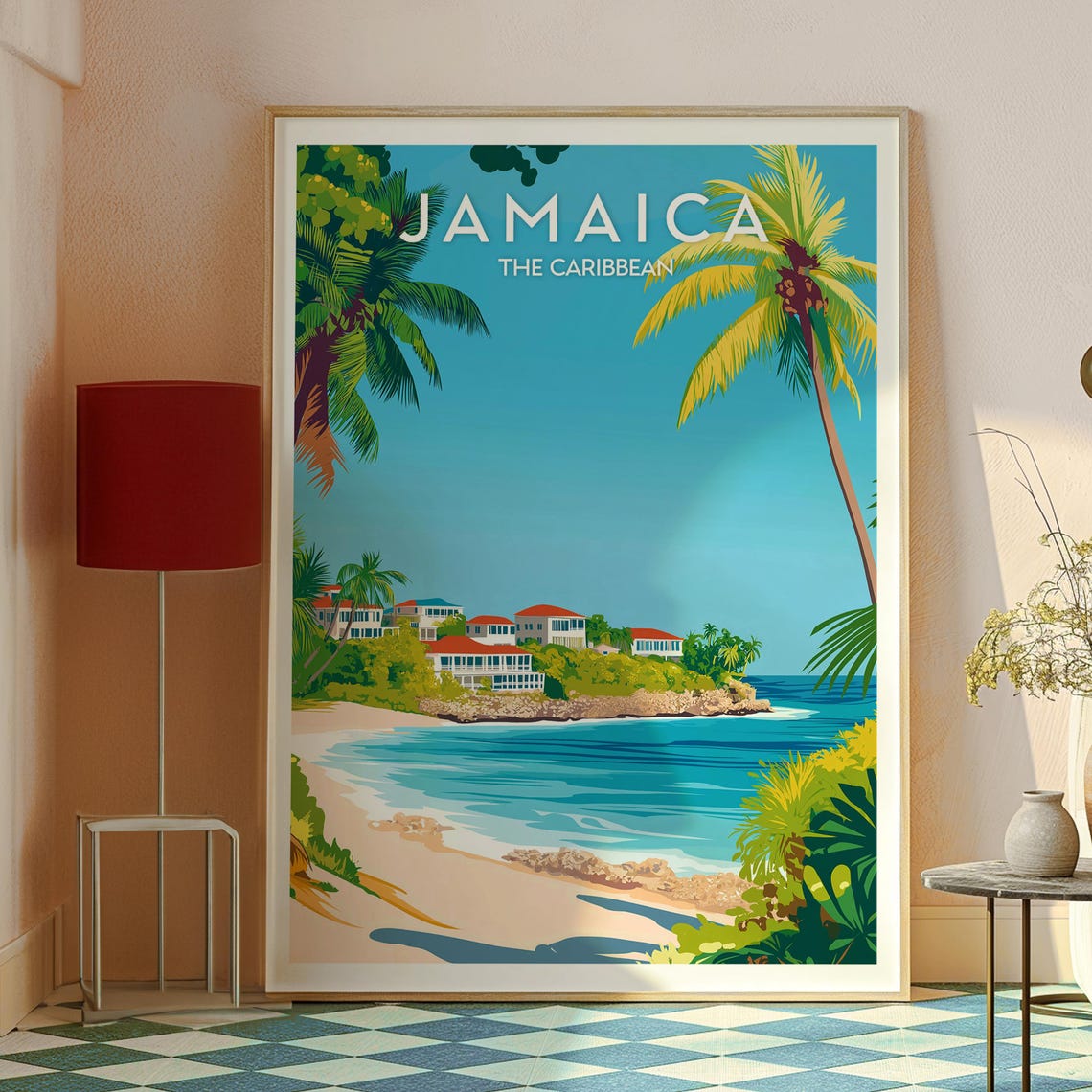 Jamaica The Caribbean Tropical Beach Palm Trees Island Resort Poster - Image 2