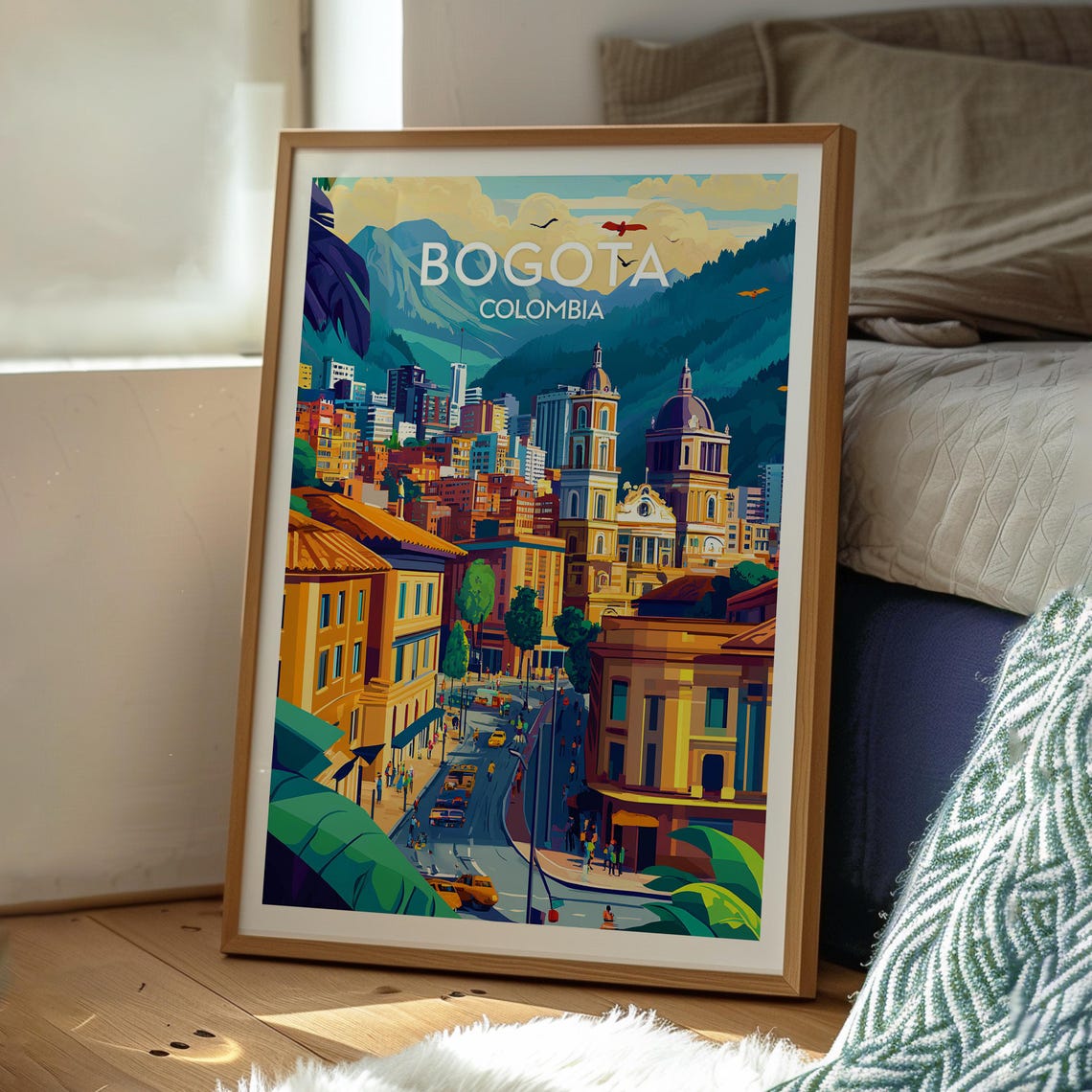Bogota Travel Poster, Colombia Backpacking Print - Image 3