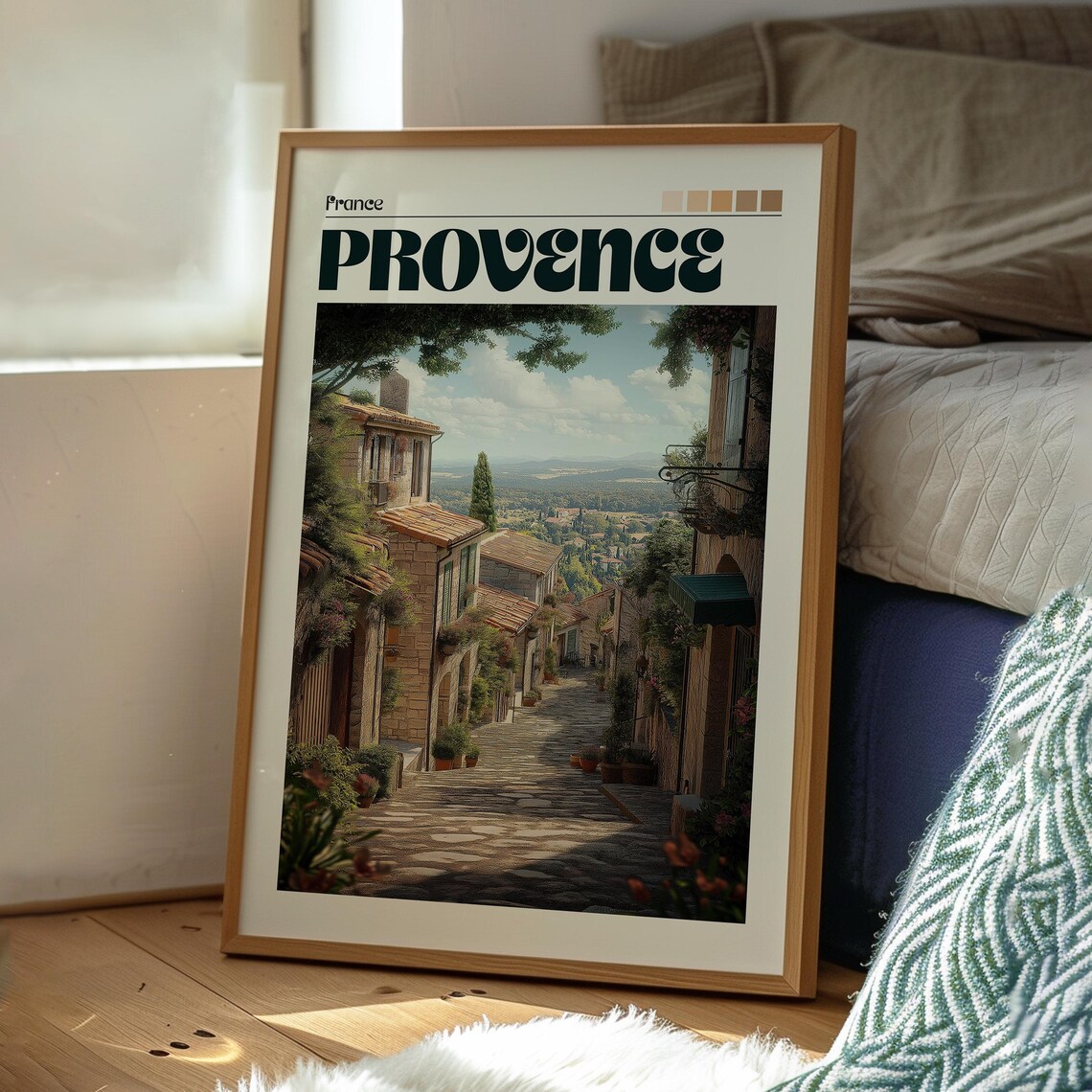 Provence France Rustic Village Lane Countryside Retro Travel Poster - Image 3