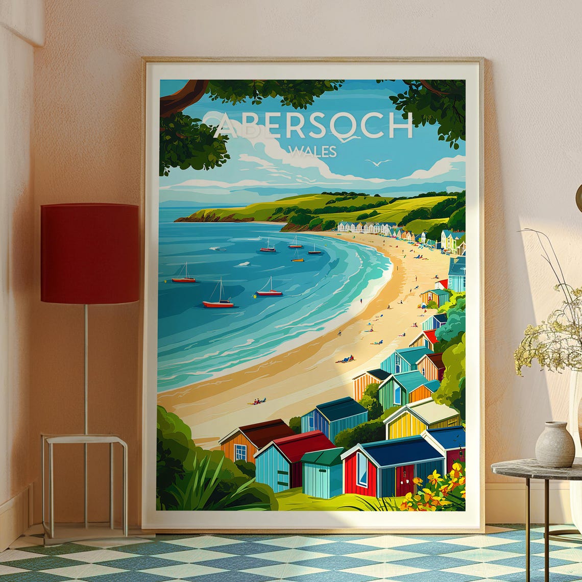 Abersoch Travel Poster, Wales Coastal Countryside - Image 2