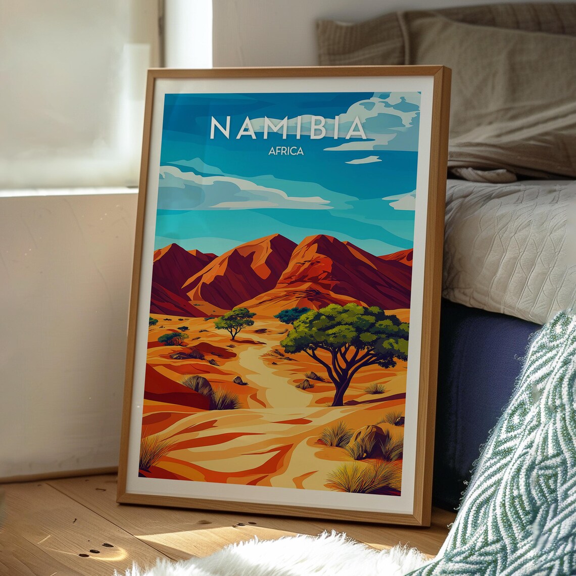 Namibia Windhoek Travel Poster, Africa City Wall Art - Image 3