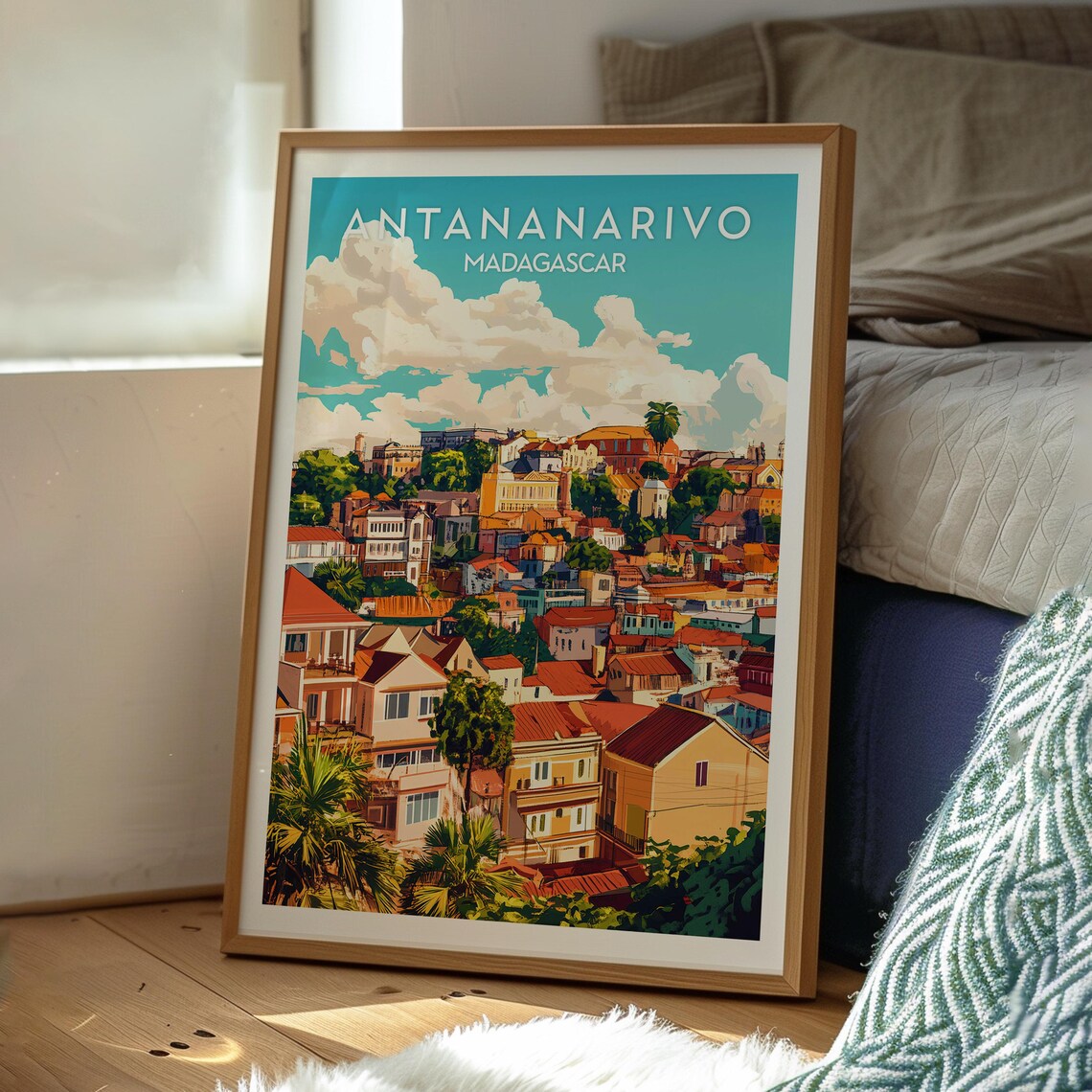Antananarivo Travel Poster, Madagascar City Art - Image 3