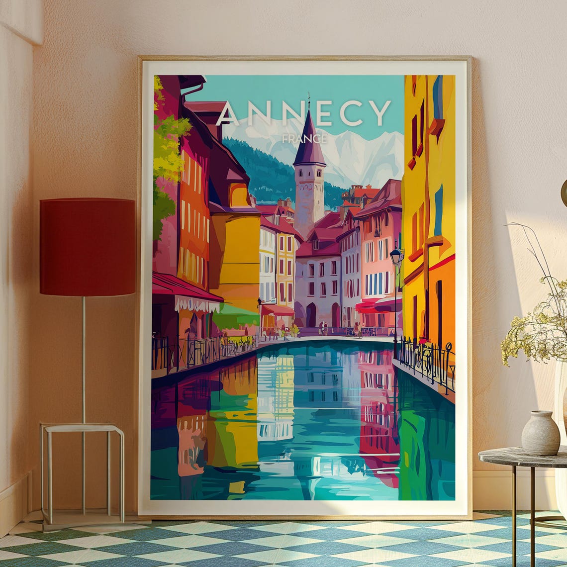 Annecy Print France Wall Art Poster Travel Vieille Ville French - Image 2