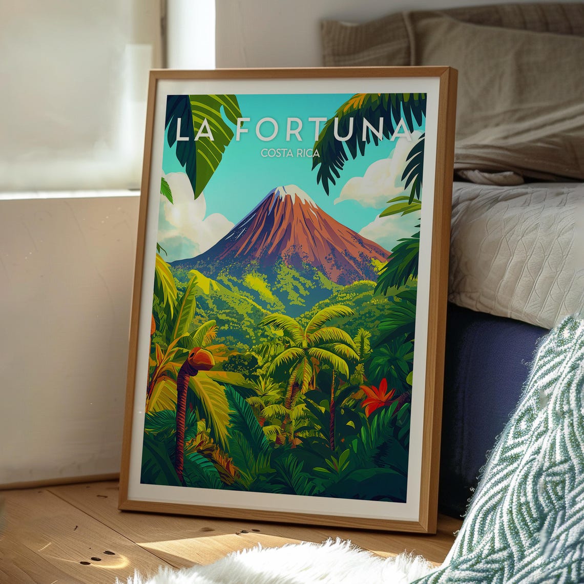 La Fortuna Costa Rica Volcano Jungle Rainforest Travel Poster - Image 3