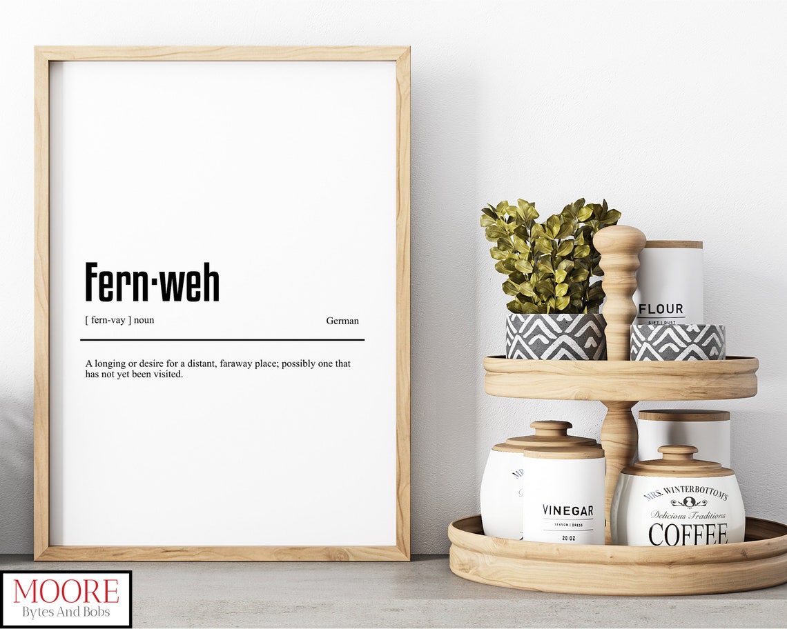 Fernweh Definition German Wanderlust Travel Adventure Gift Poster - Image 2