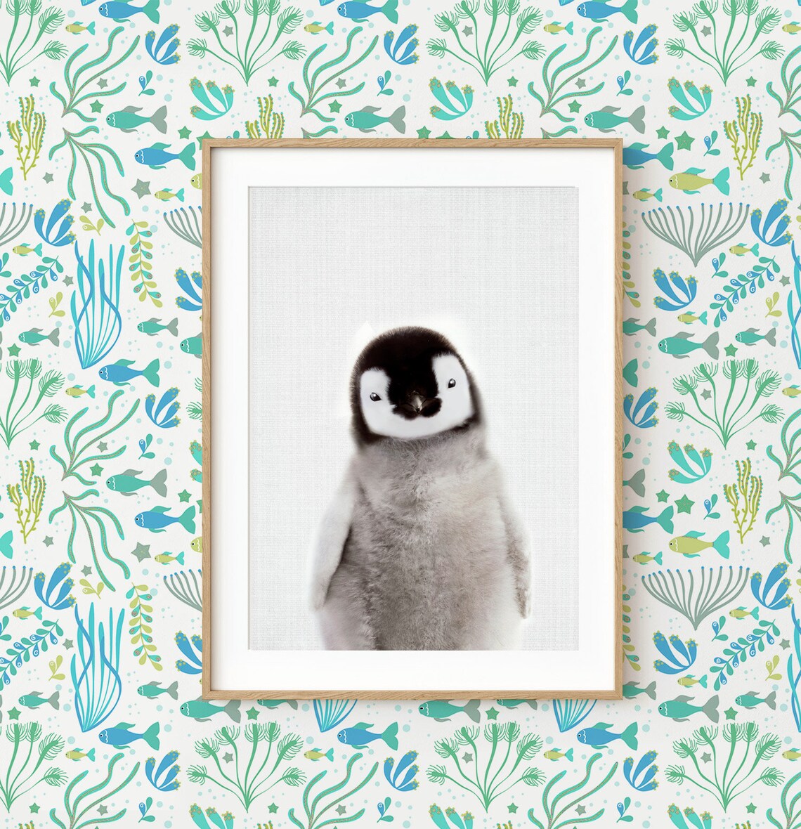 Penguin Art Print Poster, Nursery Baby Animal