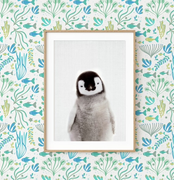 Penguin Art Print Poster, Nursery Baby Animal