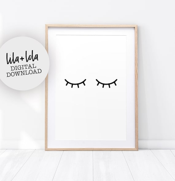 Eyelash Minimalist Nursery Art Print