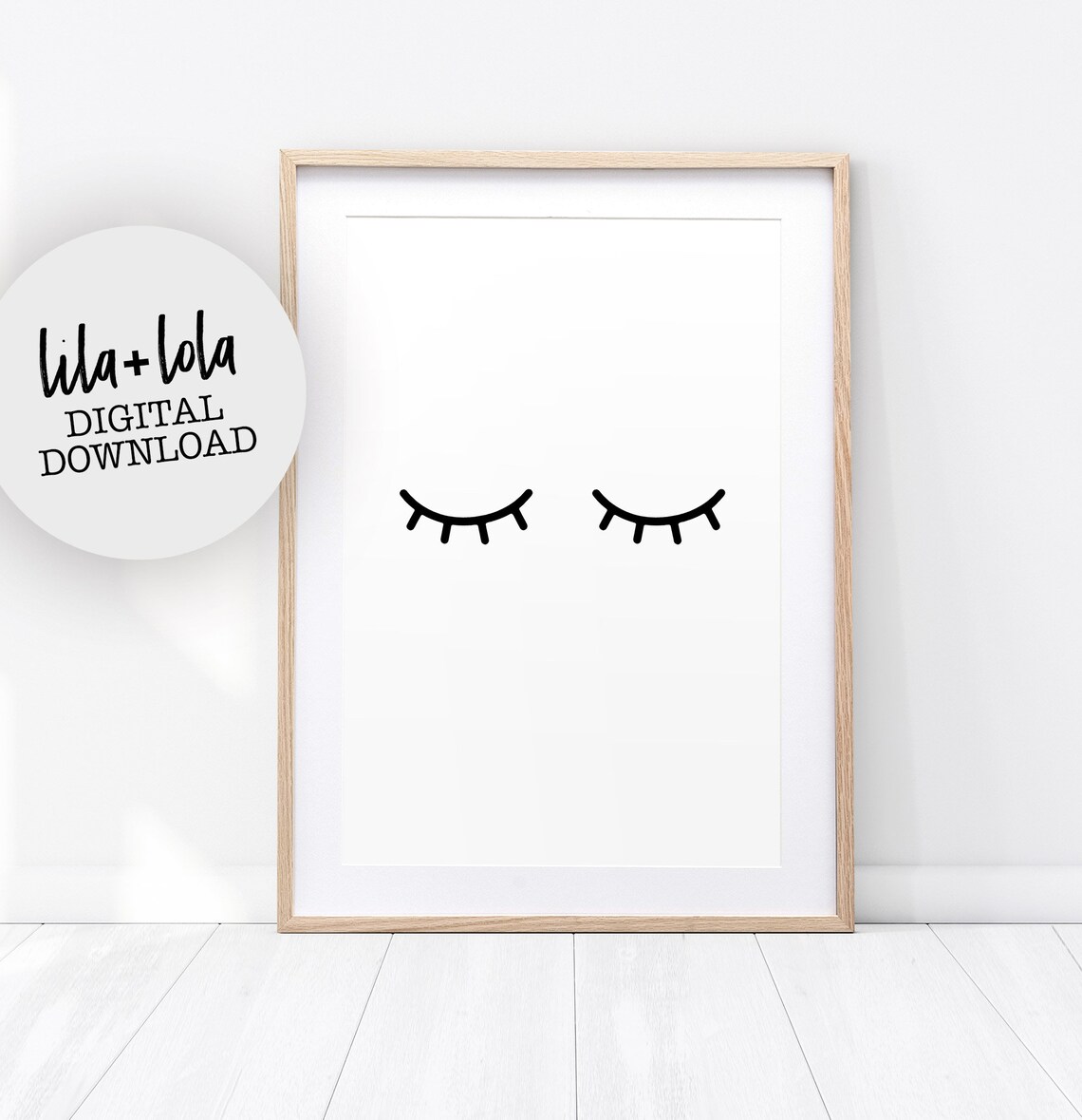 Eyelash Minimalist Nursery Art Print