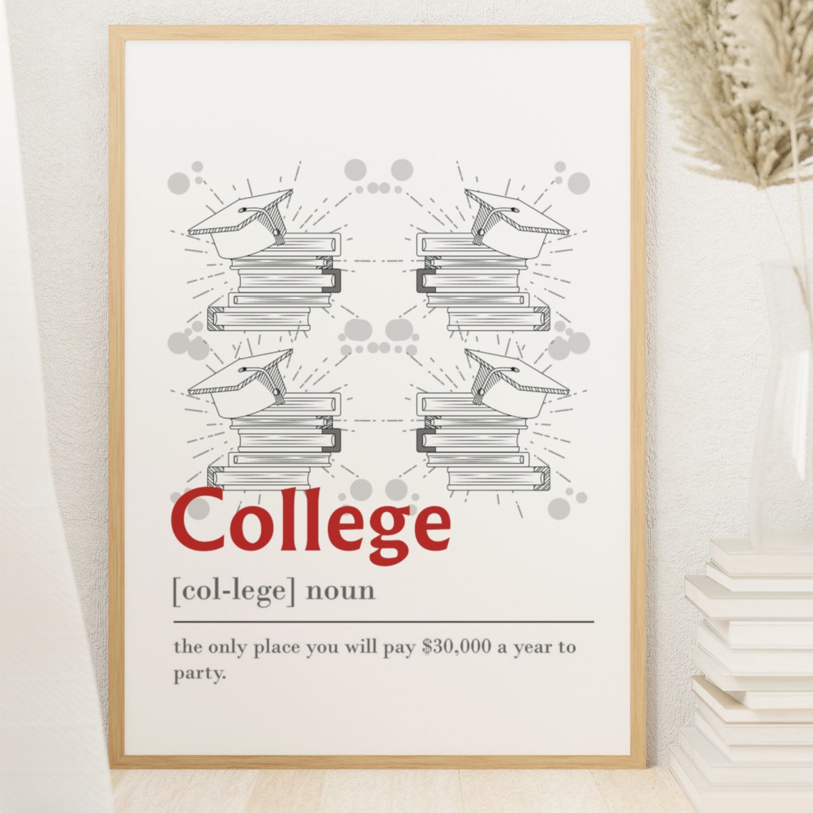 College Funny Dictionary Definition Pay to Party Quote Poster - Image 8