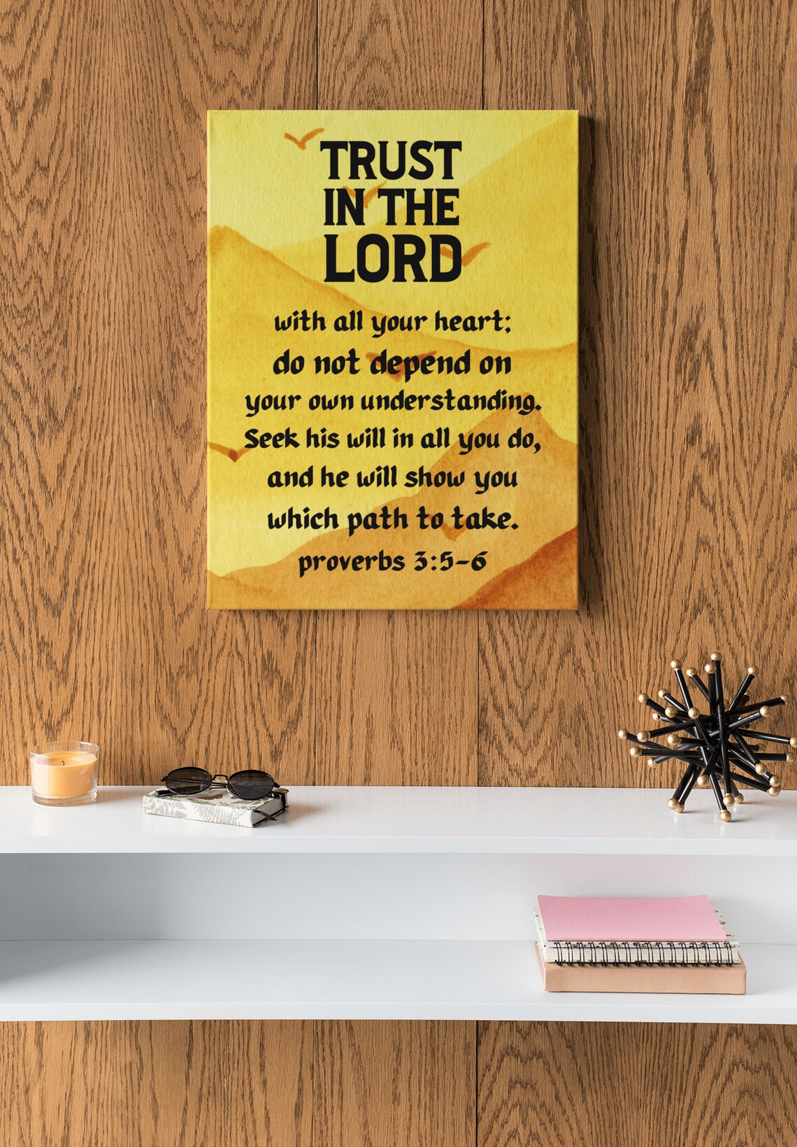 Trust In The Lord With All Your Heart Christian Wall Art Instant Proverbs 356 Bible Verse Prints Scripture Quote Prints - Image 2