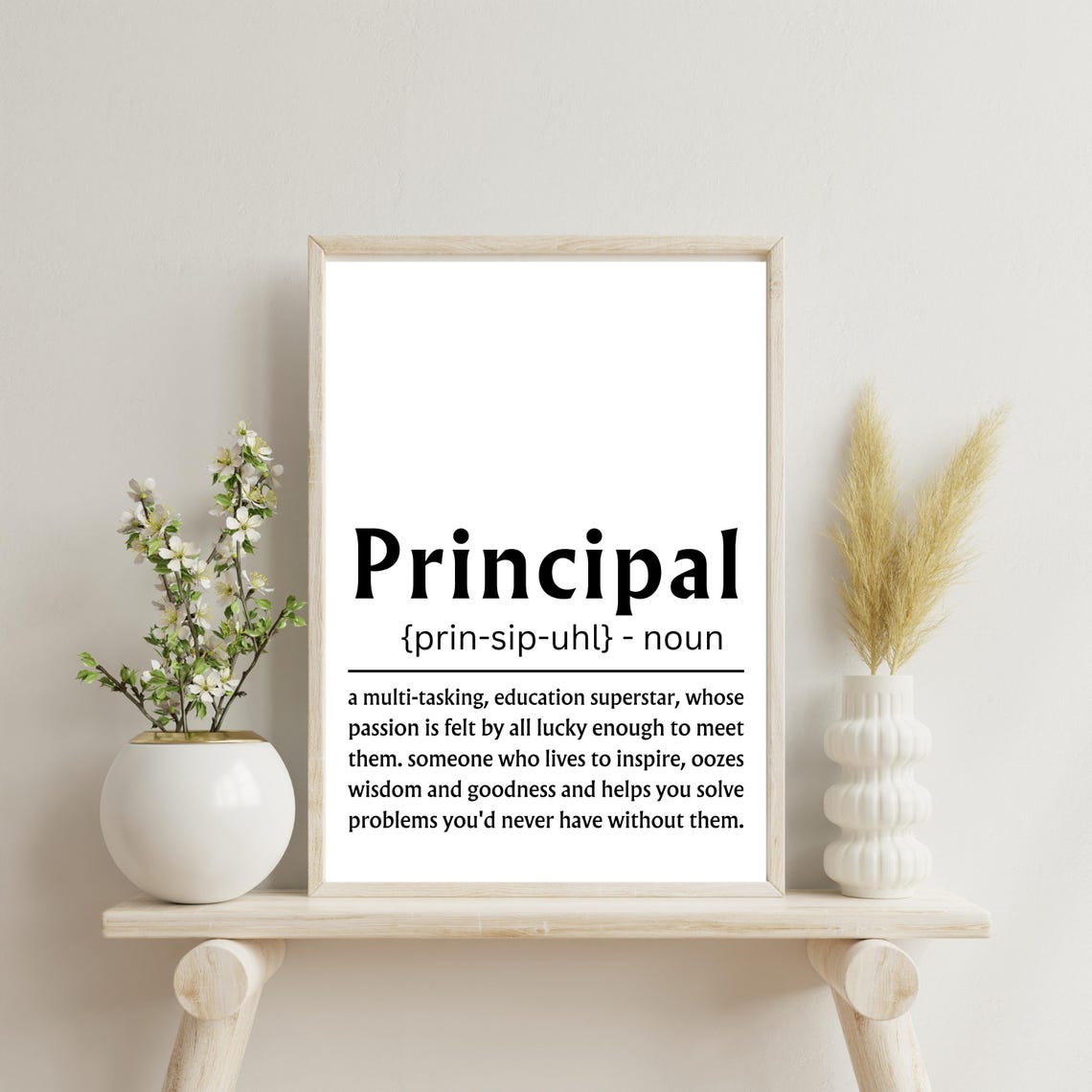 Principal Definition Dictionary Meaning School Office Poster - Image 2