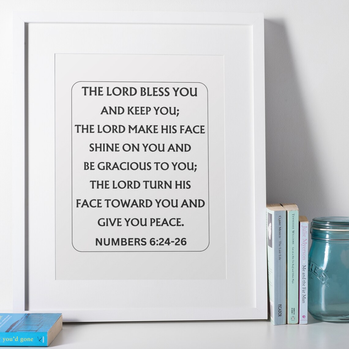 The Lords Blessing Numbers 624 26 Typography Christian Art Print Bible Verse Wall Art Minimal Scripture Sign Christian Home Decor - Image 2