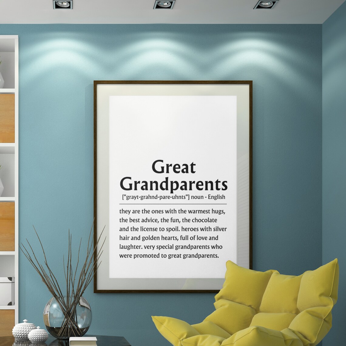 Great Grandparents Definition Personalized Art Print - Image 3