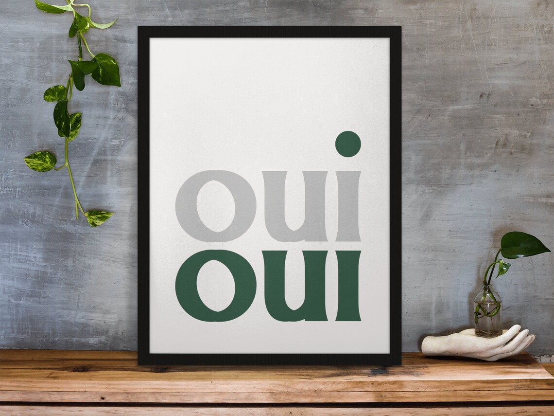 Oui Oui Toilet Bathroom Typography Poster Print - Image 7