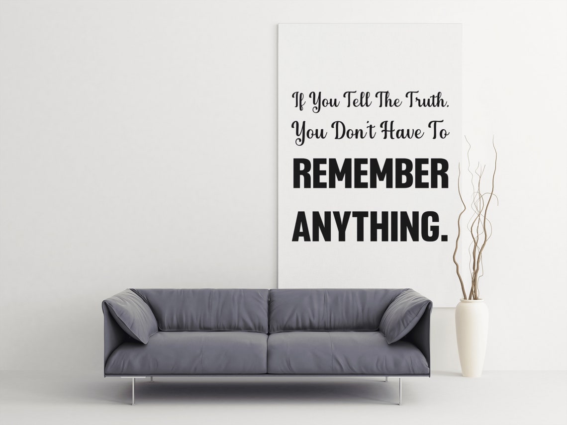 Mark Twain Tell The Truth Quote Inspirational Wall Decor Poster