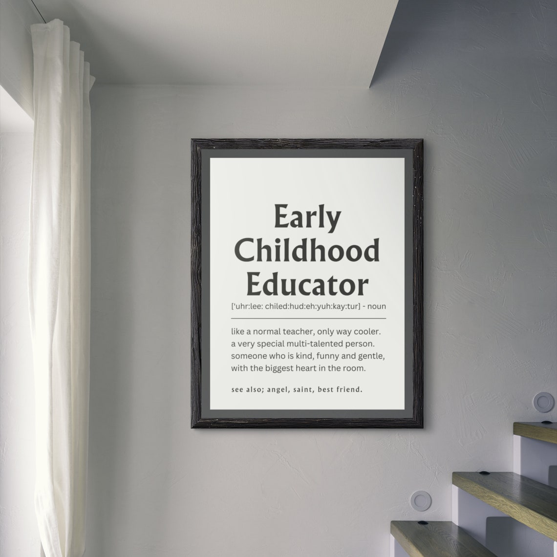 Early Childhood Educator Dictionary Definition Poster Teacher Gift - Image 3
