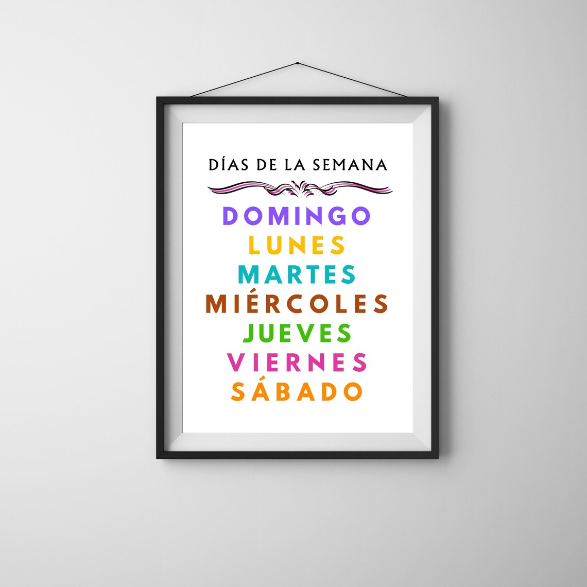 Dias De La Semana Spanish Days Of Week Classroom Decor Poster - Image 7