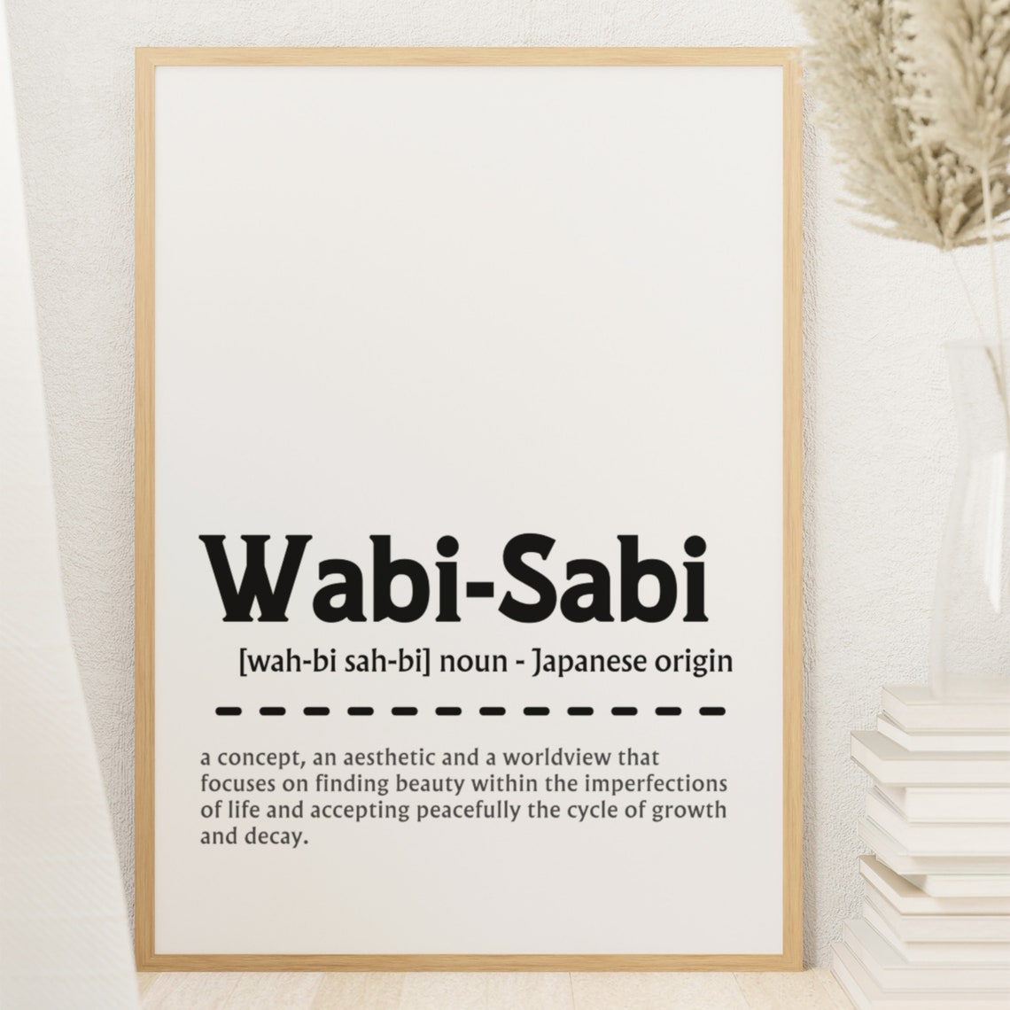 Wabi-Sabi Japanese Philosophy Dictionary Definition Quote Poster - Image 8