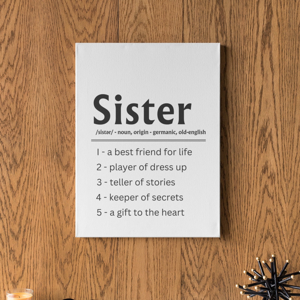 Sister Definition Best Friend for Life Heartfelt Gift Poster - Image 6