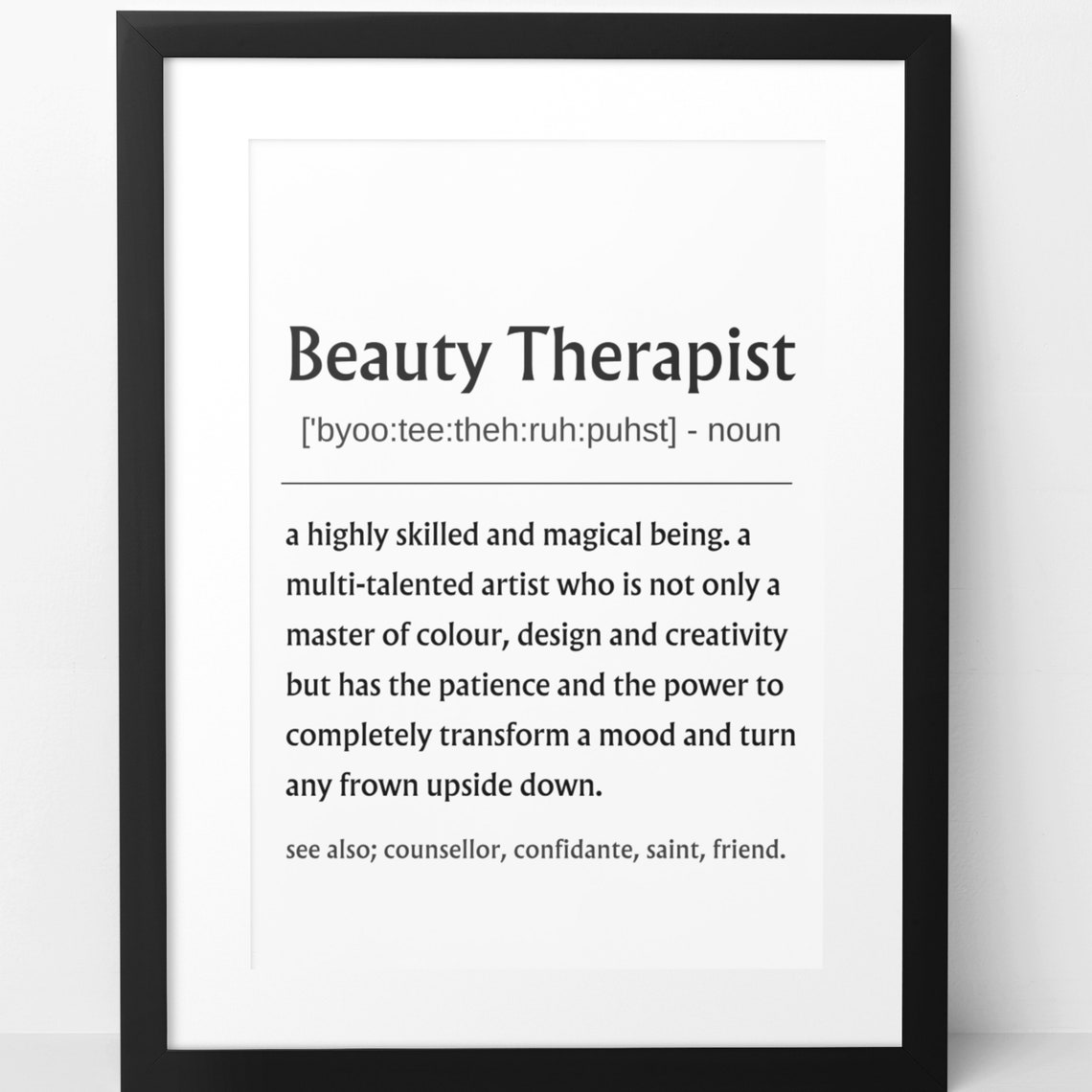 Beauty Therapist Definition Magical Artist Appreciation Poster - Image 7