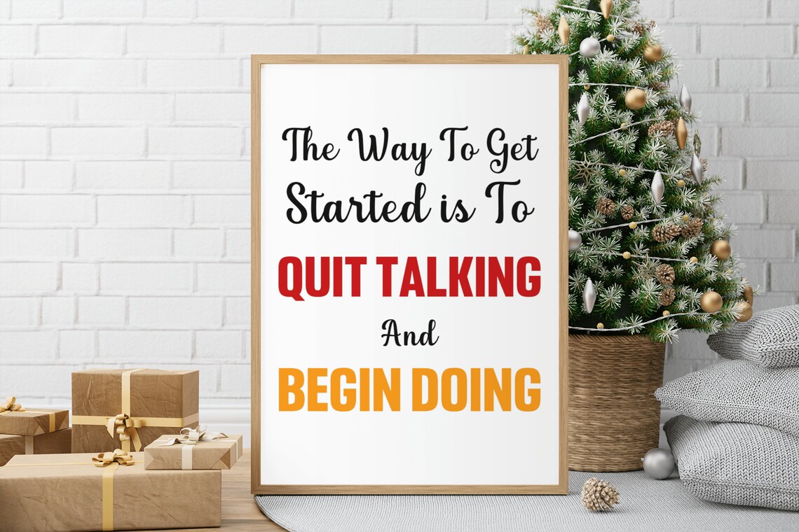 Motivational Quote Art Print, Start Doing Today - Image 8
