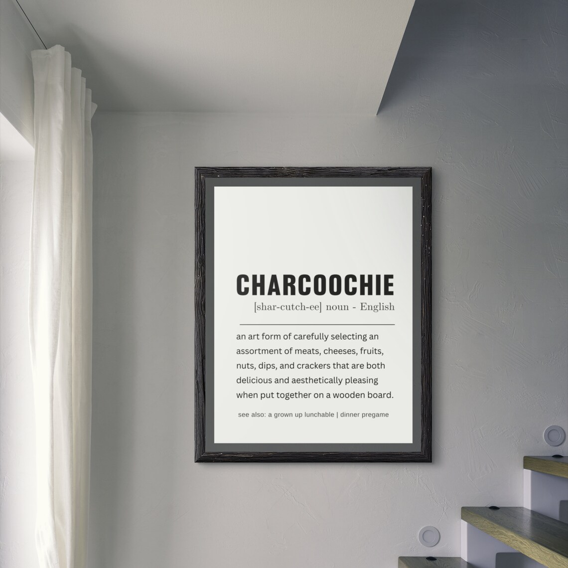 Funny Charcuterie Definition Wall Art Charcoochie Kitchen Print Charcuterie Board Print Food Print - Image 3
