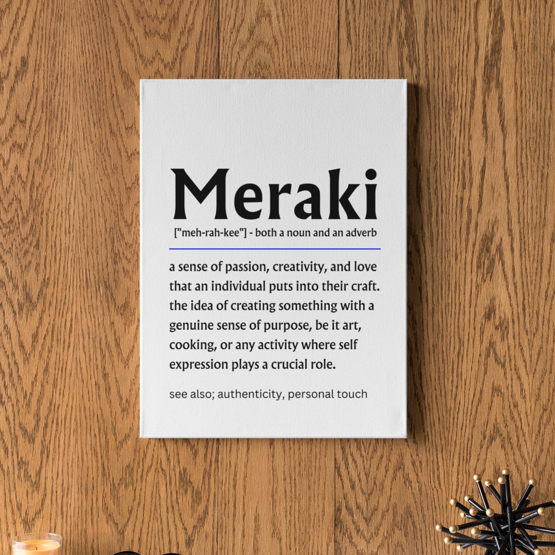 Meraki Definition Greek Creativity Passion Inspirational Word Poster - Image 6