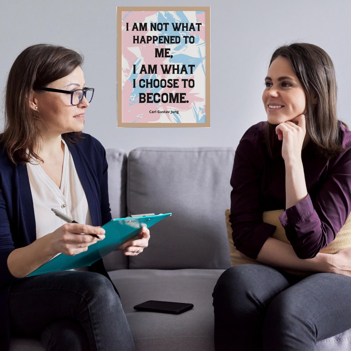 I Am Not What Happened To Me Carl Gustav Jung Set Of 4 Poster - Image 5