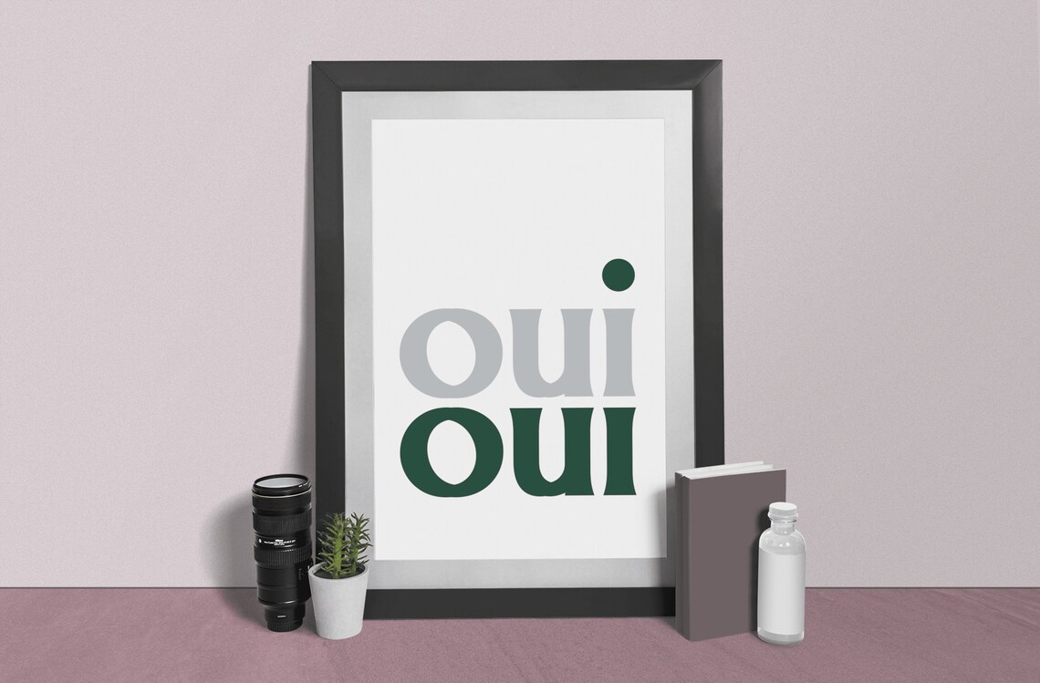 Oui Oui Toilet Bathroom Typography Poster Print - Image 6