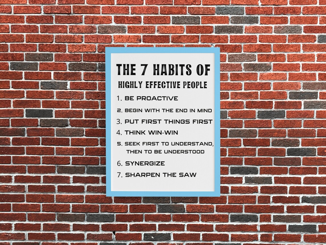 Stephen R. Covey Quote, 7 Habits Art Print - Image 2