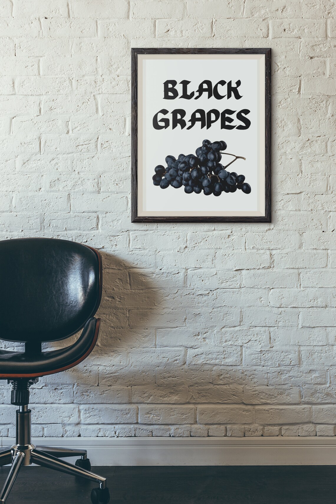 Black Grapes Art Print Grape Fruit Art Prints Kitchen Food Wall Art For Kindergarten First Grade - Image 3