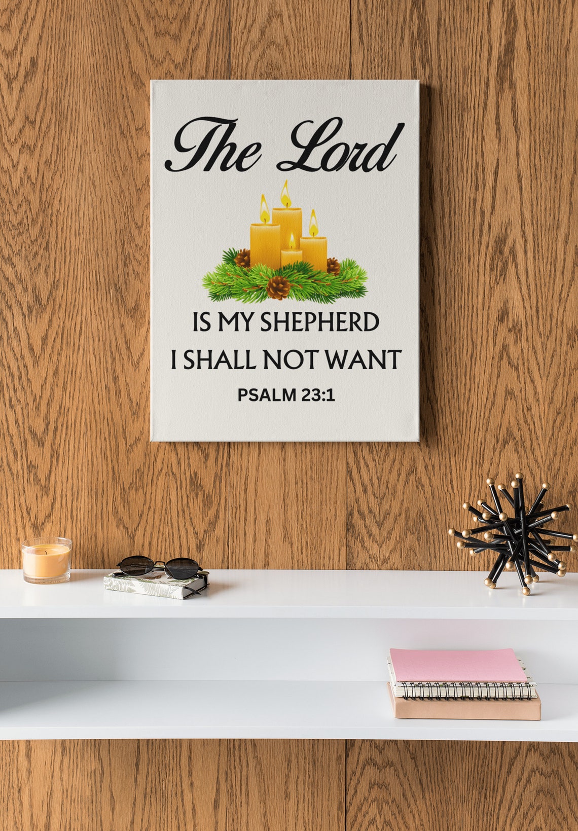 Psalm 231 Bible Verse Wall Art Scripture Prints Modern Minimalist Christian Wall Art Decor Gift Poster The Lord Is My Shepherd - Image 2