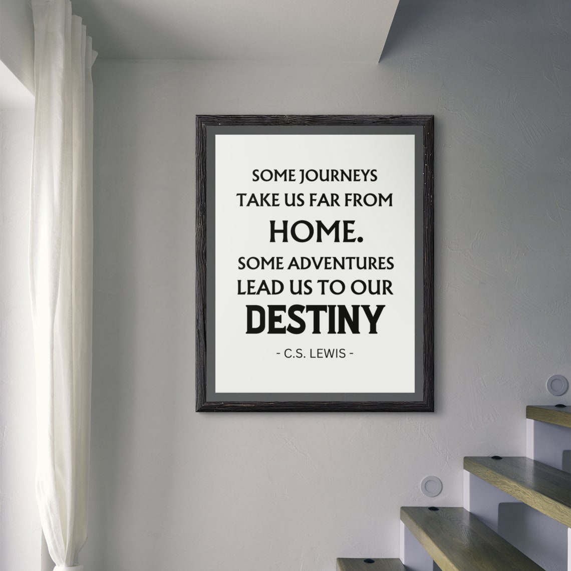 C. S. Lewis Some Journeys Destiny Adventure Inspirational Poster - Image 2