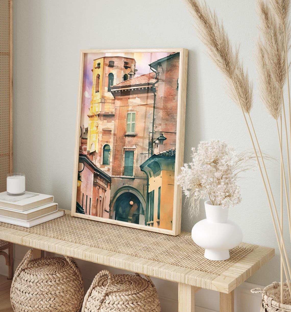 Reggio Emilia Watercolor Art Reggio Emilia Wall Art Reggio Emilia Painting Reggio Emilia Artwork Travel Poster Print Reggio Emilia Art - Image 2